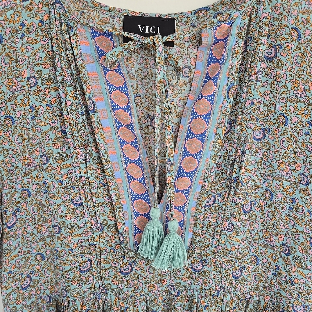 VICI Women's Mini Floral Baby Doll Dress Size Small - Picture 3 of 9